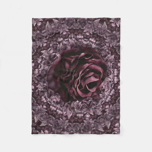 Couverture Polaire Rose Mandala (Devant)
