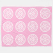 Couverture Polaire Rose Mandala (Devant (Horizontal))