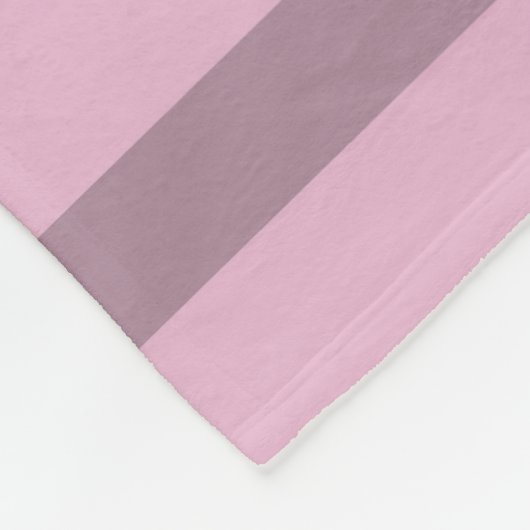 Couverture Polaire Rose moderne rose mauve rayé (Coin)