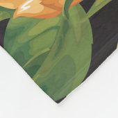 Couverture Polaire Rose, motifs floraux sans soudure. (Coin)