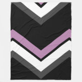 Couverture Polaire Rose, noir, gris et blanc Chevron (Devant)