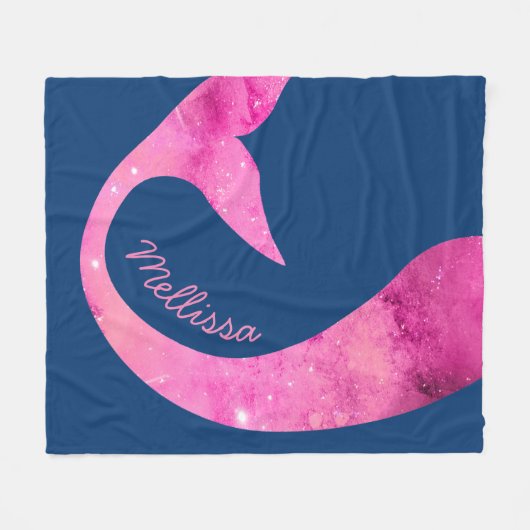 Couverture Polaire Rose nommé fait sur commande de demi d'amusement (Devant (Horizontal))