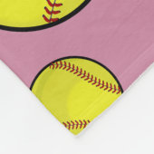 Couverture Polaire Rose nommé fait sur commande de fan du base-ball (Coin)