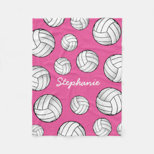 Couverture Polaire Rose nommé fait sur commande de volleyball