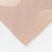 Couverture Polaire Rose-or et beige points motif (Coin)