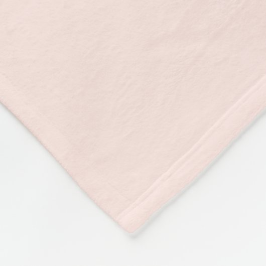 Couverture Polaire Rose or rousse monogramme initiales motif (Coin)