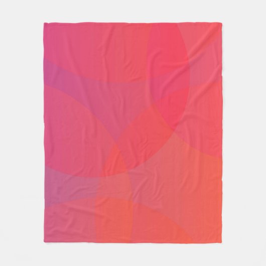 Couverture Polaire rose, orange, moderne, simple, cool, art tendance (Devant)
