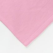 Couverture Polaire Rose orange monogramme personnalisé horizontal (Coin)