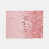 Couverture Polaire Rose Parties scintillant or Blush Ombre personnali (Devant (Horizontal))