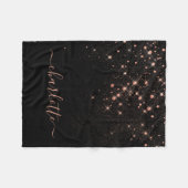 Couverture Polaire Rose Parties scintillant Or Élégant Script glamour (Devant (Horizontal))