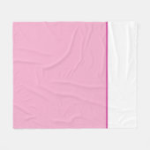 Couverture Polaire Rose pastel rose et blanc (Devant (Horizontal))