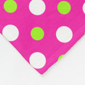 Couverture Polaire Rose personnalisé du base-ball - pois vert (Coin)