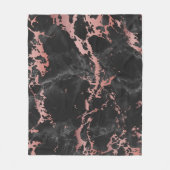 Couverture Polaire Rose PInk et gris marbre noir (Devant)