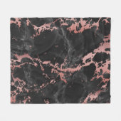Couverture Polaire Rose PInk et gris marbre noir (Devant (Horizontal))