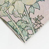 Couverture Polaire Rose (Quatre Fleurs), Alphonse Mucha (Coin)