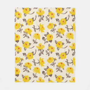 Couverture Polaire Rose romantique Jardin Toison Blanche