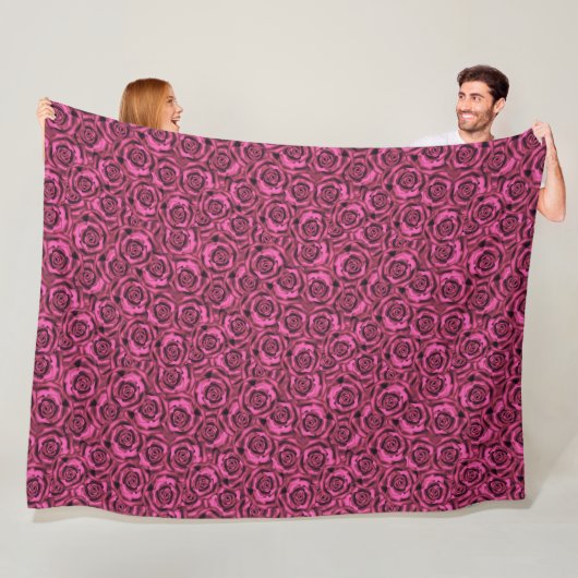 Couverture Polaire Rose rose (En situation)