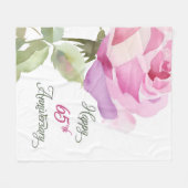 Couverture Polaire Rose rose 65e anniversaire (Devant (Horizontal))