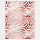 Couverture Polaire Rose rose blanc Zebra Animal (Devant)