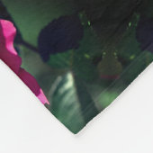 Couverture Polaire Rose rose en fleurs complètes Motif (Coin)