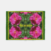 Couverture Polaire Rose rose peinture Abstraite Fleur personnalisée (Devant (Horizontal))