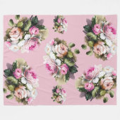 Couverture Polaire Rose rose vintage (Devant (Horizontal))