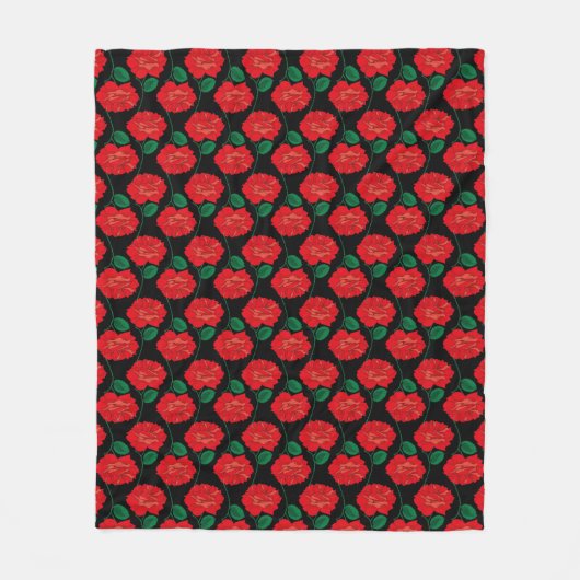 Couverture Polaire Rose rouge (Devant)