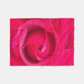 Couverture Polaire Rose rouge romantique (Devant (Horizontal))