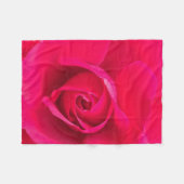 Couverture Polaire Rose rouge romantique v2 (Devant (Horizontal))