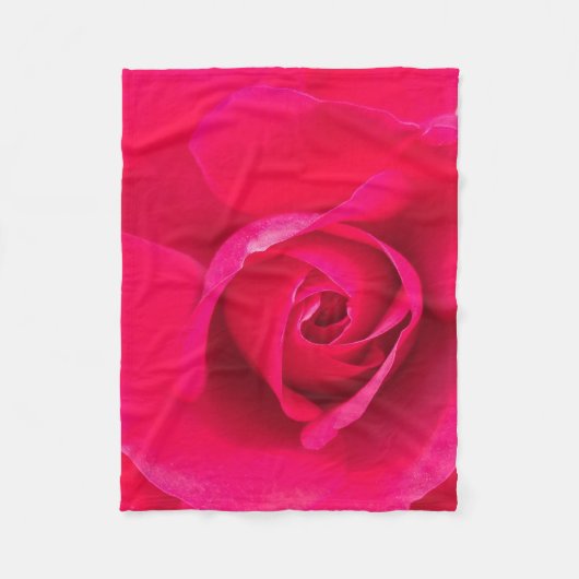 Couverture Polaire Rose rouge romantique v2 (Devant)