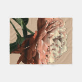 Couverture Polaire Rose rouge rubis aux accents blancs (Devant (Horizontal))