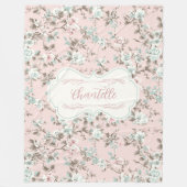 Couverture Polaire Rose Vintage Chantelle Pink (Devant)