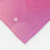 Couverture Polaire Rose violet étoiles Photo personnalisée et nom Cit (Coin)