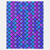 Couverture Polaire Rose violet Turquoise Mosiac (Devant)