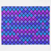 Couverture Polaire Rose violet Turquoise Mosiac (Devant (Horizontal))