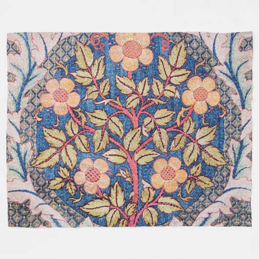 Couverture Polaire Rose Wreath, William Morris (Devant (Horizontal))