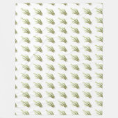 Couverture Polaire Rosemary herbe cuisine art verdure rustique chic (Devant)