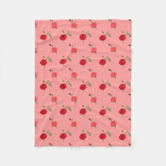 Couverture Polaire Roses (Devant)