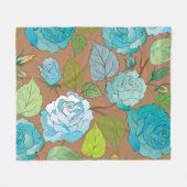 Couverture Polaire Roses 25 (Devant (Horizontal))