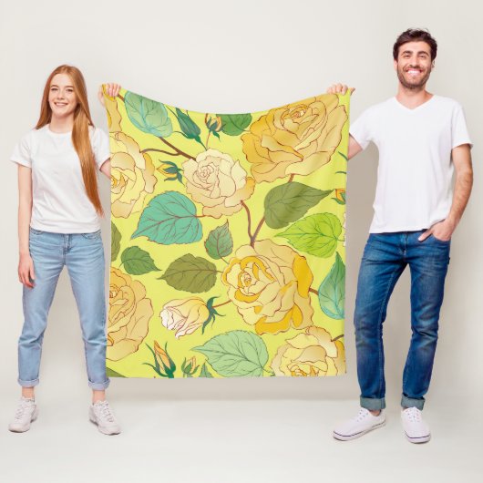 Couverture Polaire Roses 4 (En situation)