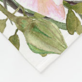 Couverture Polaire Roses aquarelle (Coin)