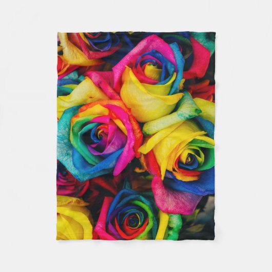 Couverture Polaire Roses Arc-En-Ciel De Couleur Glorieuse (Devant)