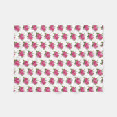 Couverture Polaire Roses avec Dahlias (Devant (Horizontal))