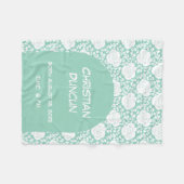 Couverture Polaire Roses blanches avec un Baby shower d'arc Cadeau (Devant (Horizontal))