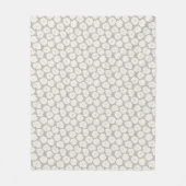 Couverture Polaire Roses blanches sur gris clair - motif sans soudure (Devant)