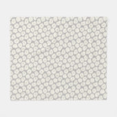 Couverture Polaire Roses blanches sur gris clair - motif sans soudure (Devant (Horizontal))