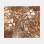 Couverture Polaire Roses d'aquarelle 37 (Devant (Horizontal))