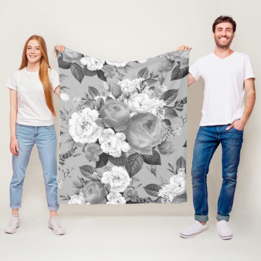 Couverture Polaire Roses d'aquarelle 9 (En situation)