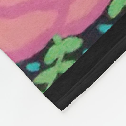Couverture Polaire Roses de choux roses (Coin)