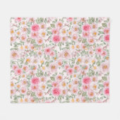 Couverture Polaire Roses de jardin délicieux (Devant (Horizontal))